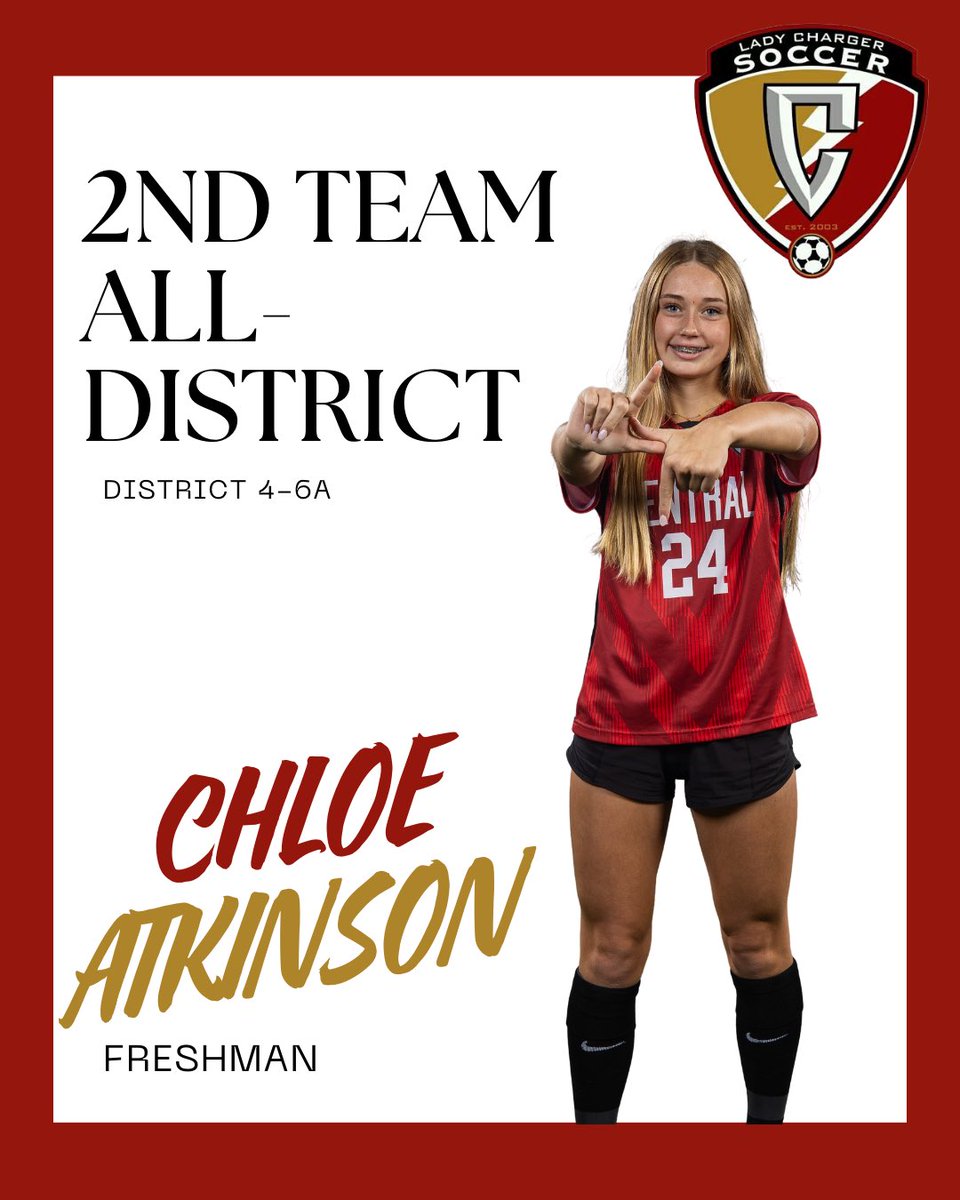 Lady Chargers Soccer (@chs_lcs) on Twitter photo ⚡️⚽️⚡️
District 4-6A
2nd Team All-District
<a href="/KellerCentralHS/">Keller Central HS</a> <a href="/Chargers_CHS/">⚡️Keller Central Athletics⚡️</a> <a href="/KISDAthletics/">Keller ISD Athletics</a>
#chargernation #boltsup #brokethewheel ⚡️⚽️⚡️
District 4-6A
2nd Team All-District
<a href="/KellerCentralHS/">Keller Central HS</a> <a href="/Chargers_CHS/">⚡️Keller Central Athletics⚡️</a> <a href="/KISDAthletics/">Keller ISD Athletics</a>
#chargernation #boltsup #brokethewheel