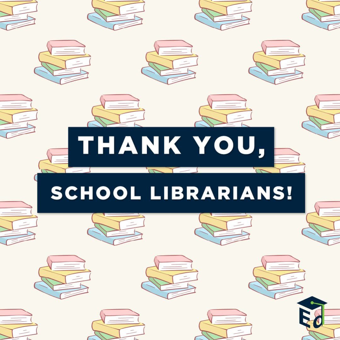 School librarians are one of the best resources a student can have! Thank you for encouraging a love of literacy in our schools. 

#NationalSchoolLibrarianDay #SchoolLibraryMonth