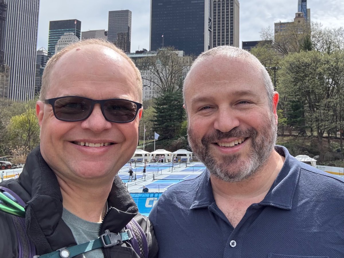 schmonz's tweet image. This guy, how do I explain? Cognitively and care-fully simpatico, so many shared people and experiences, my once and with luck also future daily #PairProgramming partner. That’s a bit of @msilpala. Great to see and squeeze you today, my friend.