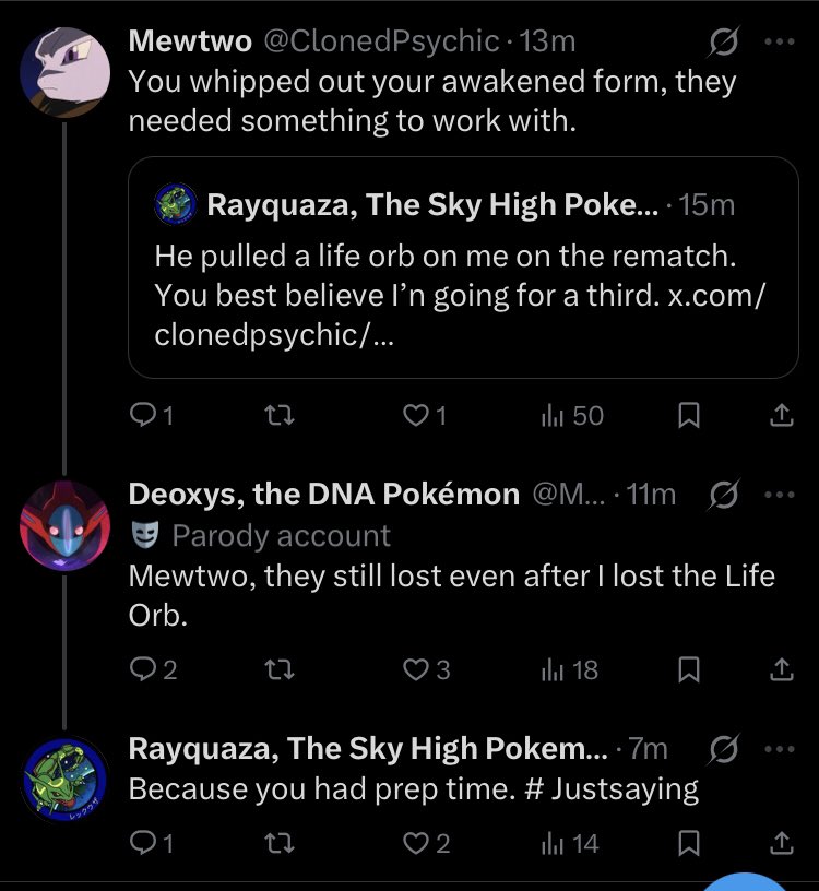 Legendaries beefing on the timelines. May 2024, is that you?