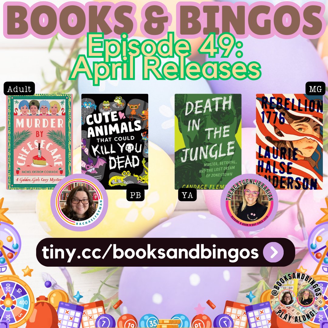 booksandbingos (@booksandbingos) on Twitter photo New month, #newbooks releasing from #picturebook recs to Adult--there's something for everyone in April! Listen to the #podcast here: tiny.cc/booksandbingos <a href="/thenextgenlib/">Amanda Hunt she/her ๏ฃฟ ๐ #ISTELive25</a> <a href="/RachaelFryman/">Rachael</a> #podcasts #booktwitter #librarytwitter #bookrecommendations #librarian #librarians New month, #newbooks releasing from #picturebook recs to Adult--there's something for everyone in April! Listen to the #podcast here: tiny.cc/booksandbingos <a href="/thenextgenlib/">Amanda Hunt she/her ๏ฃฟ ๐ #ISTELive25</a> <a href="/RachaelFryman/">Rachael</a> #podcasts #booktwitter #librarytwitter #bookrecommendations #librarian #librarians