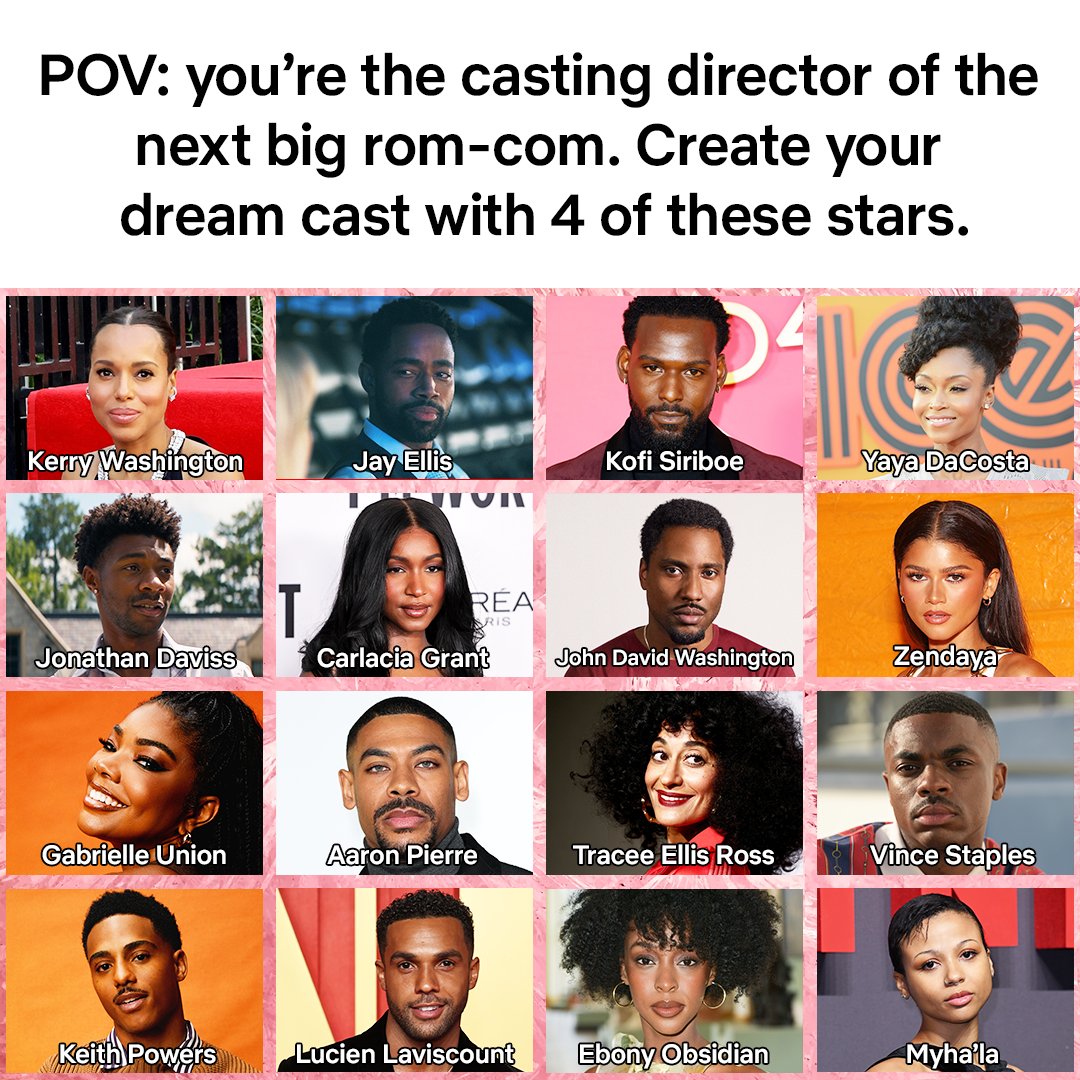 who are you casting in your dream rom-com film? 🍿
