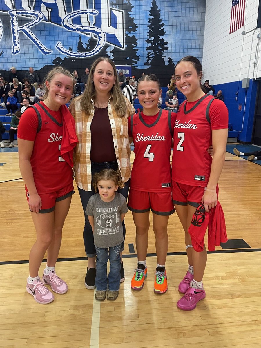 Ava, Addi and Halle represented Sheridan in the District 12 All-Star game while Sheridan alum Jessie “Slack” Stevens was inducted into the District 12 HOF!!!