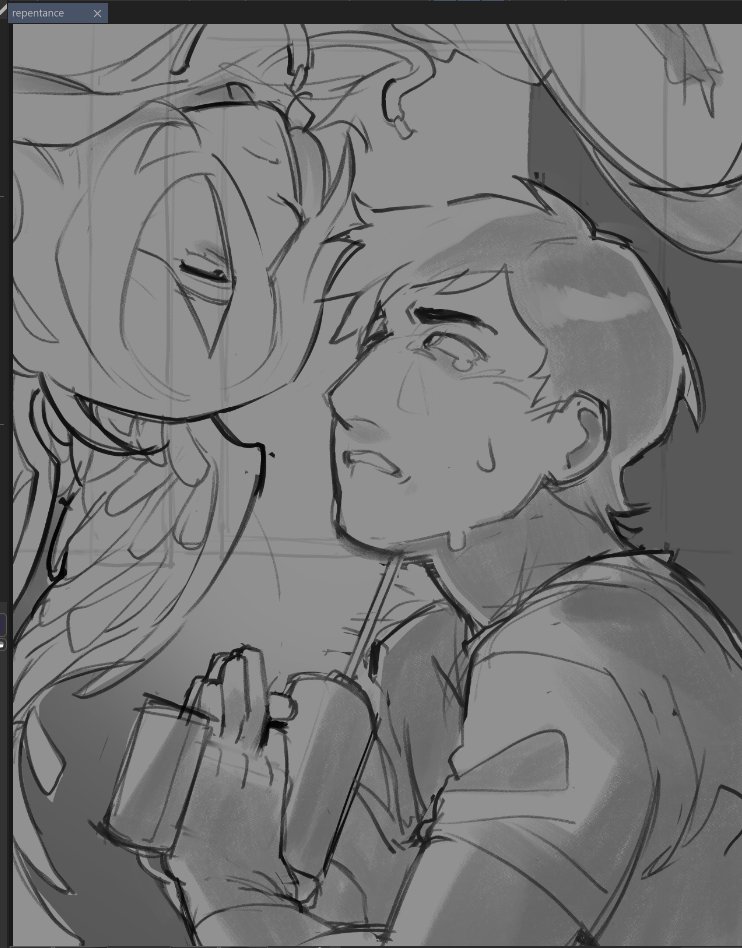 faeryee's tweet image. ouugh im leeing it 
(wip and reupload i messed up the tags) #ClinicalTrialgame #ClinicalTrialfanart