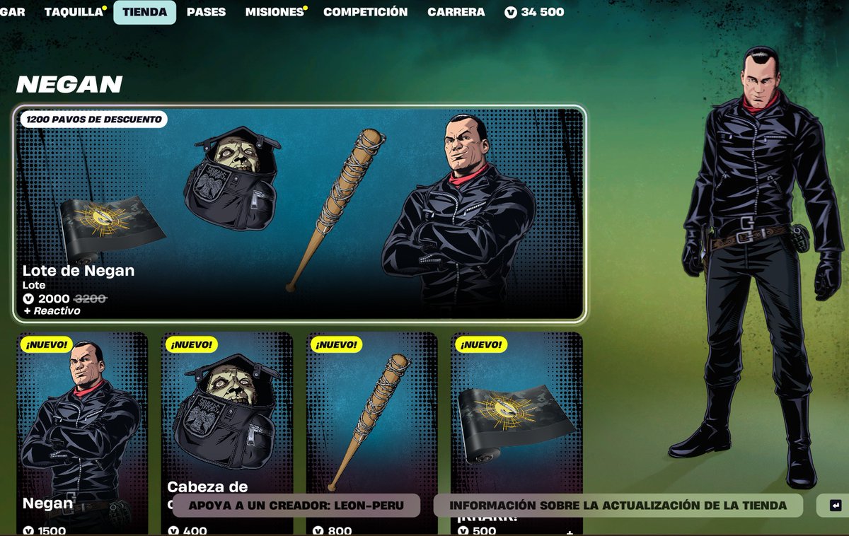 LeonPeruStore's tweet image. ⭐𝐅𝐎𝐑𝐓𝐍𝐈𝐓𝐄 𝐒𝐊𝐈𝐍 𝐕𝐈𝐀 𝐑𝐄𝐆𝐀𝐋𝐎 𝐒/ 𝟏.𝟓𝟎 Tienda 04/04‼️Los regalos de skin, mochilas, picos y otros que están en la tienda de FORTNITE. Yo te los envió vía regalo a tu cuenta a un bajo precio, dame privado !!