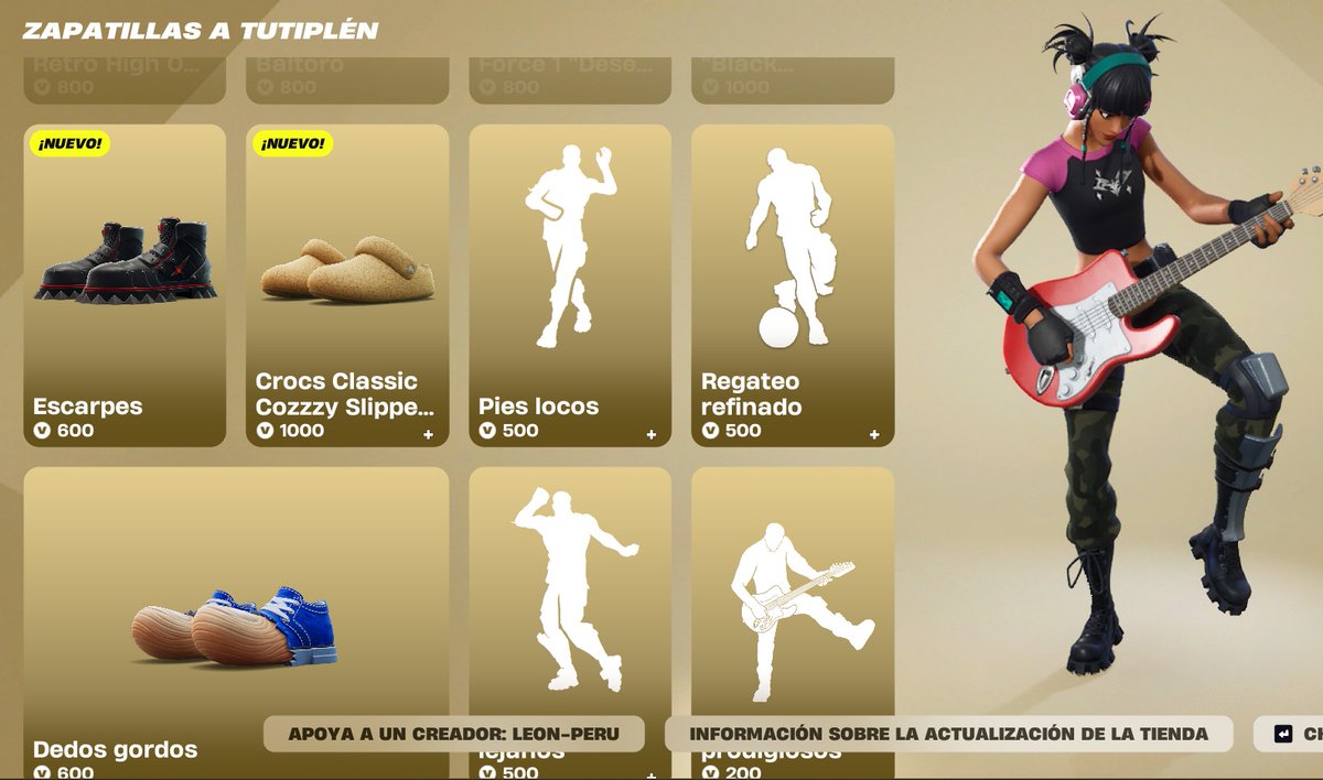 LeonPeruStore's tweet image. ⭐𝐅𝐎𝐑𝐓𝐍𝐈𝐓𝐄 𝐒𝐊𝐈𝐍 𝐕𝐈𝐀 𝐑𝐄𝐆𝐀𝐋𝐎 𝐒/ 𝟏.𝟓𝟎 Tienda 04/04‼️Los regalos de skin, mochilas, picos y otros que están en la tienda de FORTNITE. Yo te los envió vía regalo a tu cuenta a un bajo precio, dame privado !!