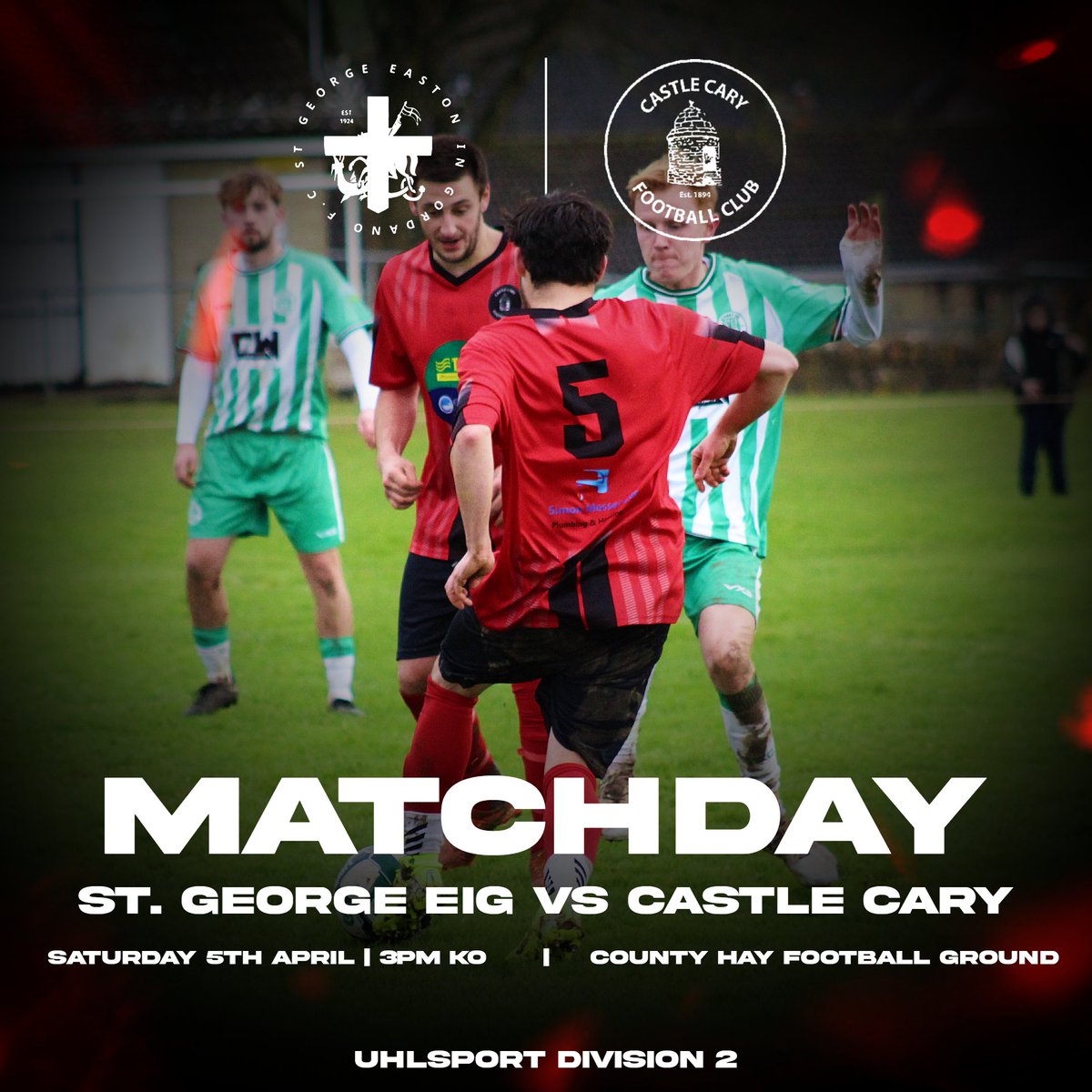 MATCHDAY
⚽ St. George EIG First Vs Castle Cary First
🏆 Uhlsport Division 2
🏟 Away
⏱ KO: 3PM

#CCFC #CastleCaryFC🔴⚫