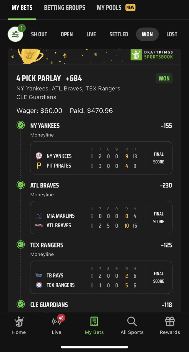 MBallBets's tweet image. HUGE DAY TODAY✅💰 

Up 50 units the past 4 days.

Will be posting a parlay for tomorrow in the morning.