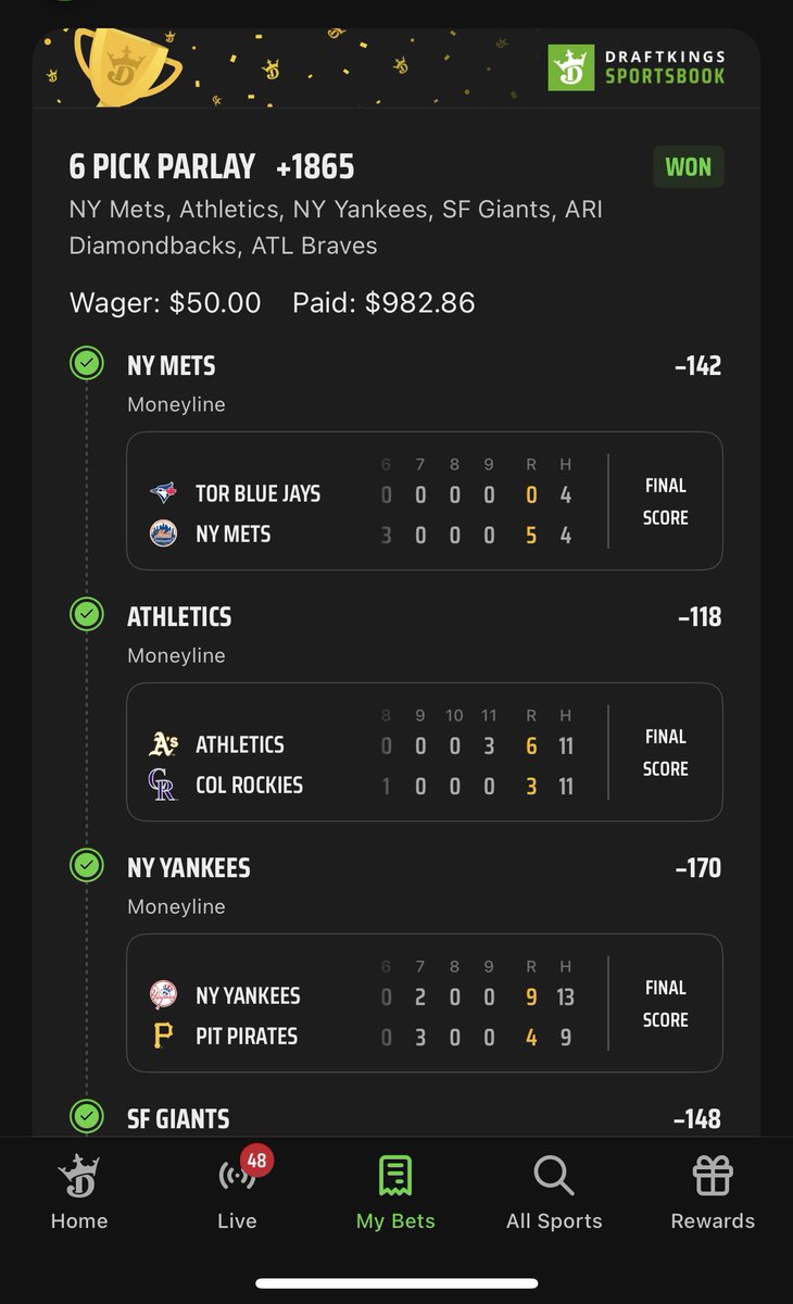 MBallBets's tweet image. HUGE DAY TODAY✅💰 

Up 50 units the past 4 days.

Will be posting a parlay for tomorrow in the morning.