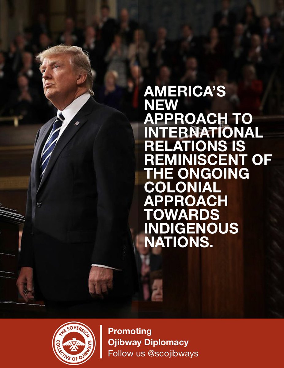 scojibways's tweet photo. 🏴‍☠️🇺🇸 — America’s new approach to International Relations is reminiscent of the ongoing colonial approach towards Indigenous Nations.

Taking a page out of the Colonialist Rulebook, American Decision Makers insist that they recognize the sovereignty of their partners & allies overseas, just as they say they to Indigenous Nations, concealing their true intentions of subjugating others for their lands & wealth.