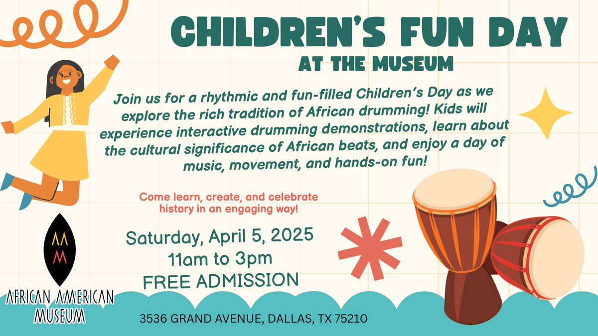 _aamdallas's tweet image. It&apos;s Saturday, so here are some great things to take part in . . . join us!
#aamdallas #funday #learnandenjoy