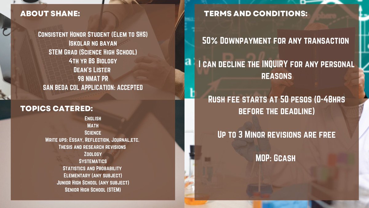 shanethebio's tweet photo. Hi, I’ve been w/ #commstwt for 3 years and a high-quality output is always guaranteed for a student-friendly commission rate!

Please do not hesitate to dm me if you need any academic help! I am here for you 

🏷️ lf acad comm moots client commissioner essay math research science https://t.co/LM2ozM4ntv