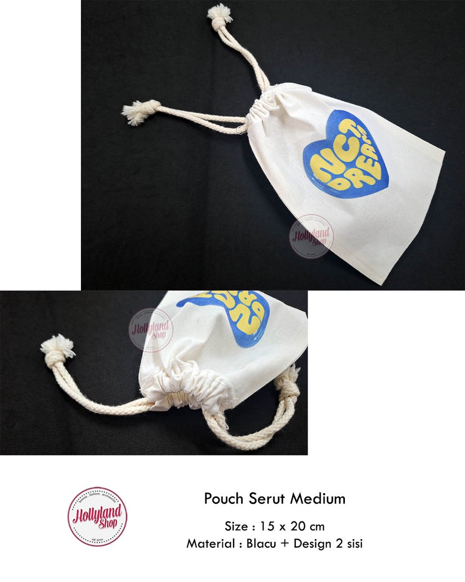 HollylandShop's tweet image. Ready stock
Pouch Serut Medium
.
Size : 15 x 20 cm
Material : Blacu + Design Print 2 Sisi
.
#pouchkpop #tasserut #Drawstringpouch #Pouchserut #nctdream #exo #tinytan #bts #tws #gidle #nctwish #txt