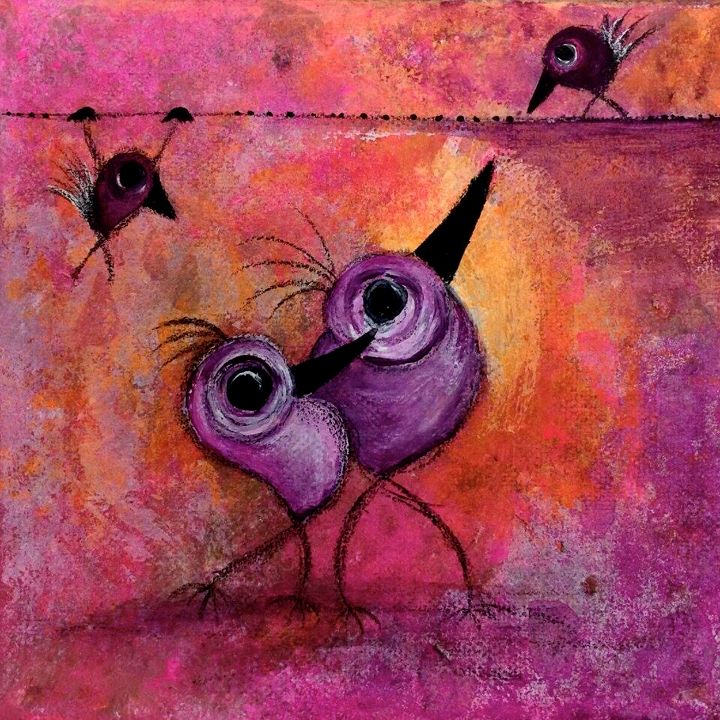 Art of the Day: "Birds Story I". Buy at: ArtPal.com/LizaGerassiLot…