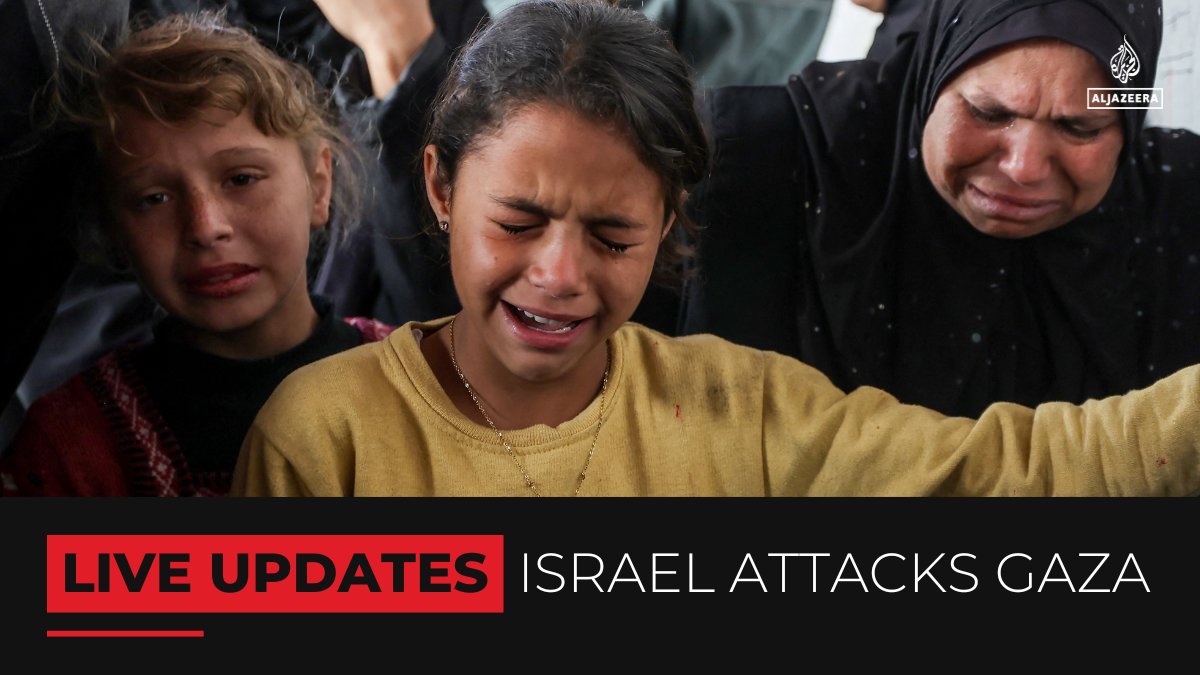 AJEnglish's tweet photo. Israel continues its deadly attacks on Gaza, with UNRWA saying that at least 100 Palestinian children have been killed or injured each day in the besieged enclave since Israel broke the ceasefire on March 18.

🔴 Follow our LIVE coverage: https://t.co/uRlcW3RjII https://t.co/elBRrp1RIx
