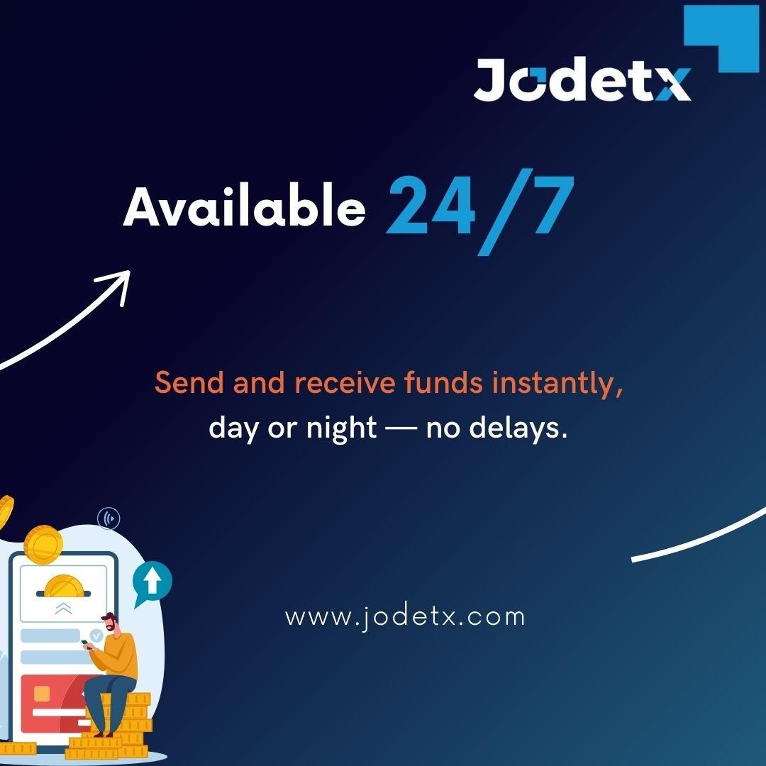Jodetx_tech's tweet image. Experience the ease of instant, secure, and reliable money transfers with Jode Technologies. Available 24/7, we ensure your transactions are quick, safe, and hassle-free, anytime you need them.
.
.
.
#QuickTransfers #SecureTransactions #MoneyMadeEasy #FastAndReliable #JodeTech