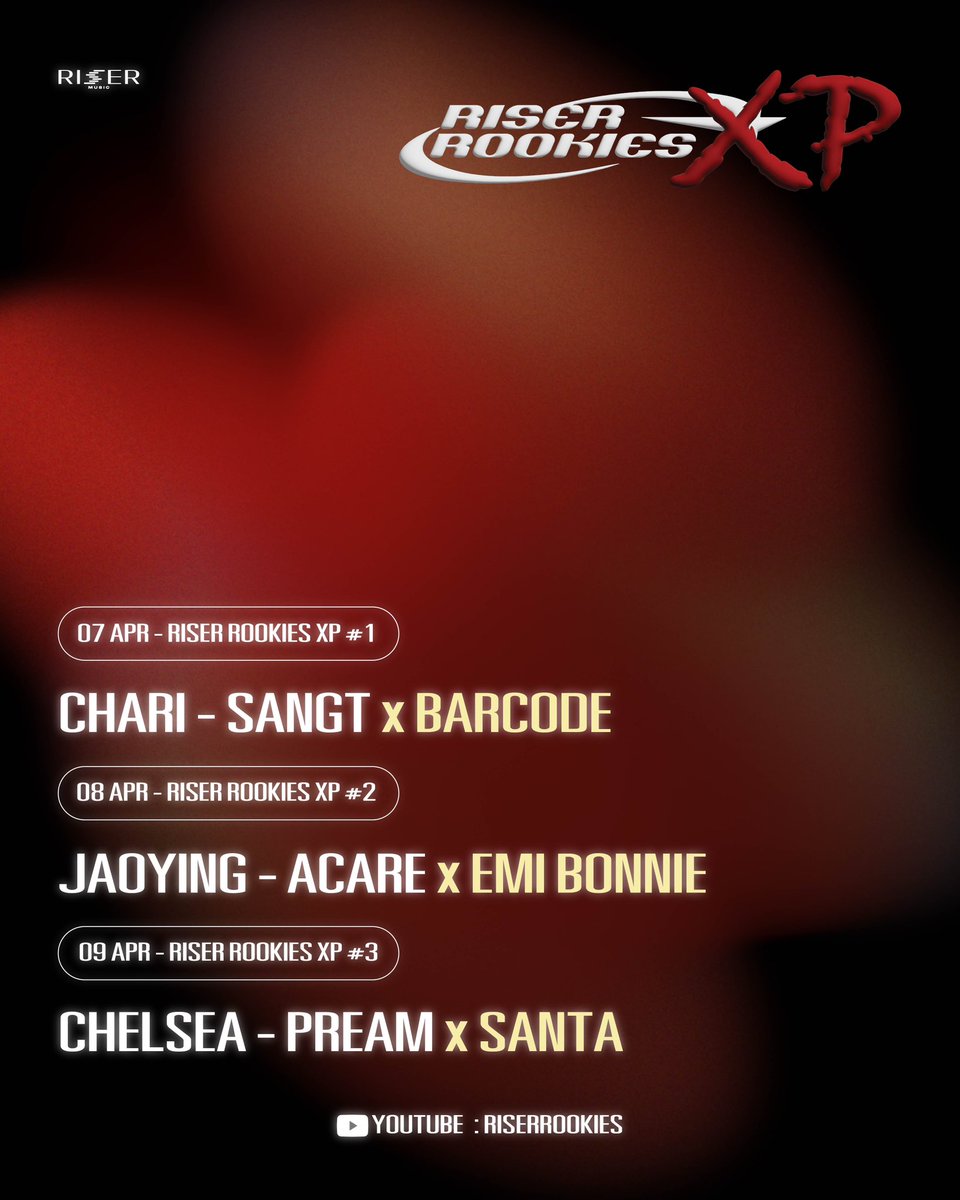 FELIZZOfficial_'s tweet photo. RISER ROOKIES XP
RELEASE PLAN ❤️

7 APR | CHARI - SANGT x BARCODE
8 APR | JAOYING - ACARE x EMI BONNIE
9 APR | CHELSEA - PREAM x SANTA

📌 Subscribe Now!
YouTube : RISER ROOKIES
https://t.co/Qu3ly7VnV1 

#RISERROOKIESXP
#RISERROOKIES 
#RISERMUSIC https://t.co/pVSzJTCANo