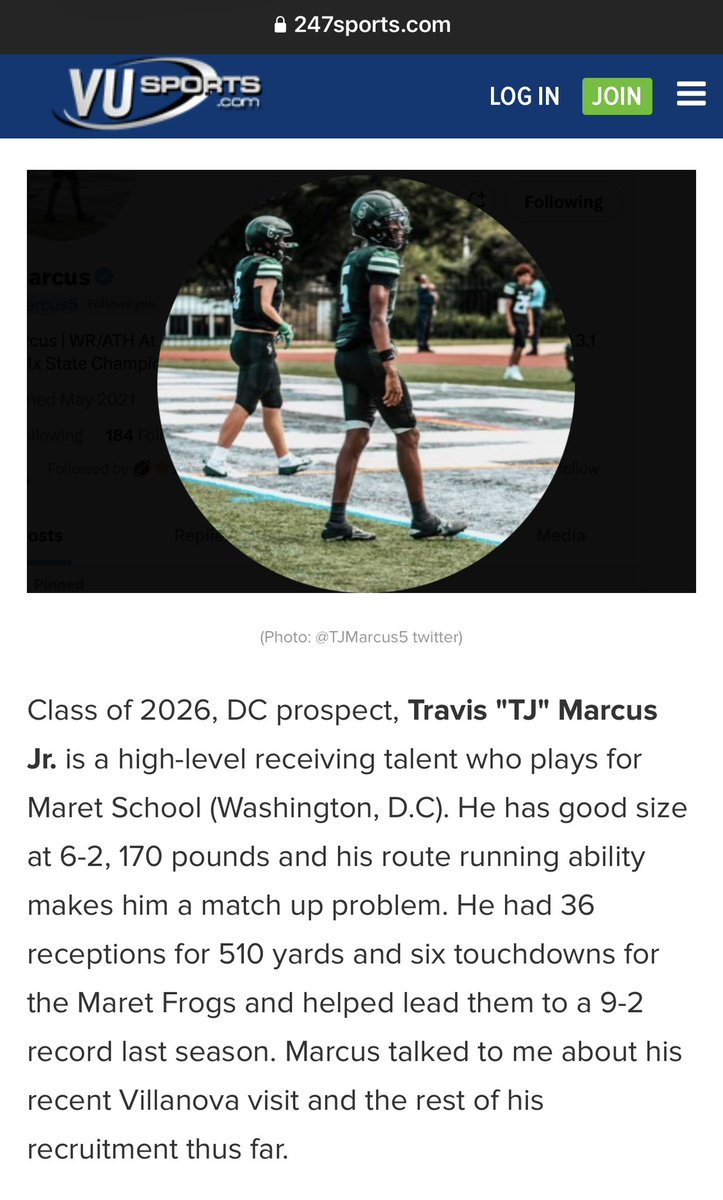 TJ Marcus (@tjmarcus5) on Twitter photo Thank you for the write up! <a href="/WriterLeader247/">Leader Johnson</a> <a href="/247Sports/">247Sports</a> <a href="/urasportsshow/">Under Recruited Sport Show</a> <a href="/One11Recruiting/">One11 Recruiting</a> <a href="/247recruiting/">247Sports Recruiting</a> #GODSPEED Thank you for the write up! <a href="/WriterLeader247/">Leader Johnson</a> <a href="/247Sports/">247Sports</a> <a href="/urasportsshow/">Under Recruited Sport Show</a> <a href="/One11Recruiting/">One11 Recruiting</a> <a href="/247recruiting/">247Sports Recruiting</a> #GODSPEED