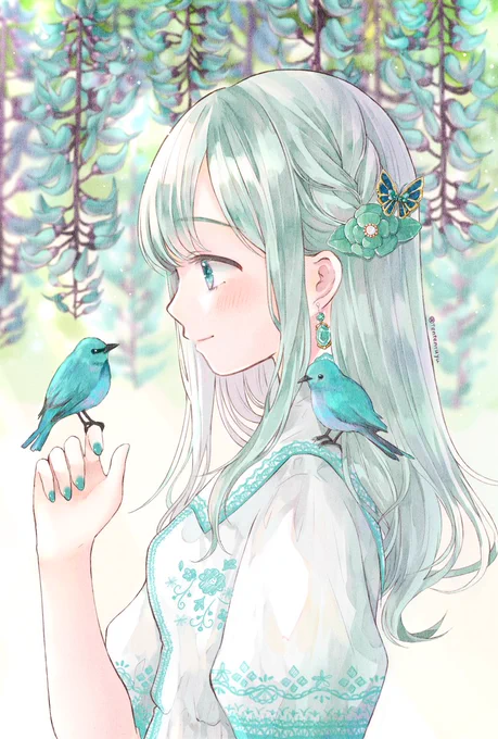 #魅力ある水色を見せてください見た人全員強制ここ最近寒色を使うのが楽しいです 