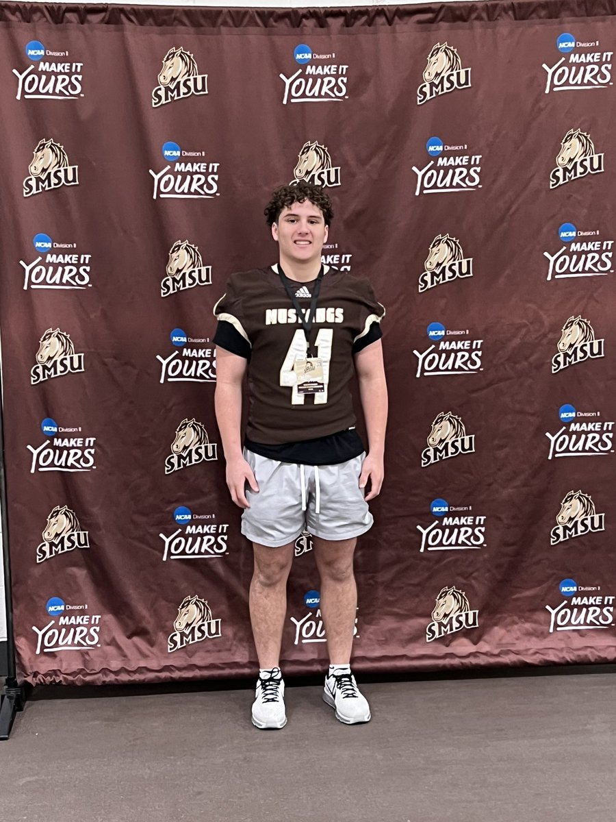 BraxtonBarnby's tweet image. Had a great time @SMSUfootball today! Thanks for having me down @CoachBull16 
@FMPMentoring 
@RecruitPLSFB
