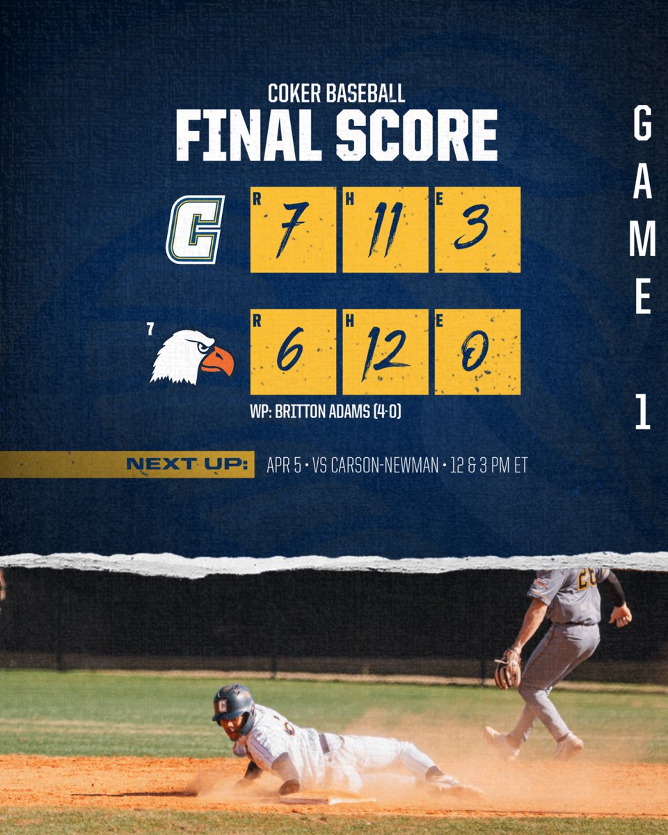 WALK-OFF MAGIC 🪄 

#GoCobras <a href="/CokerU_Baseball/">Coker University Baseball</a>