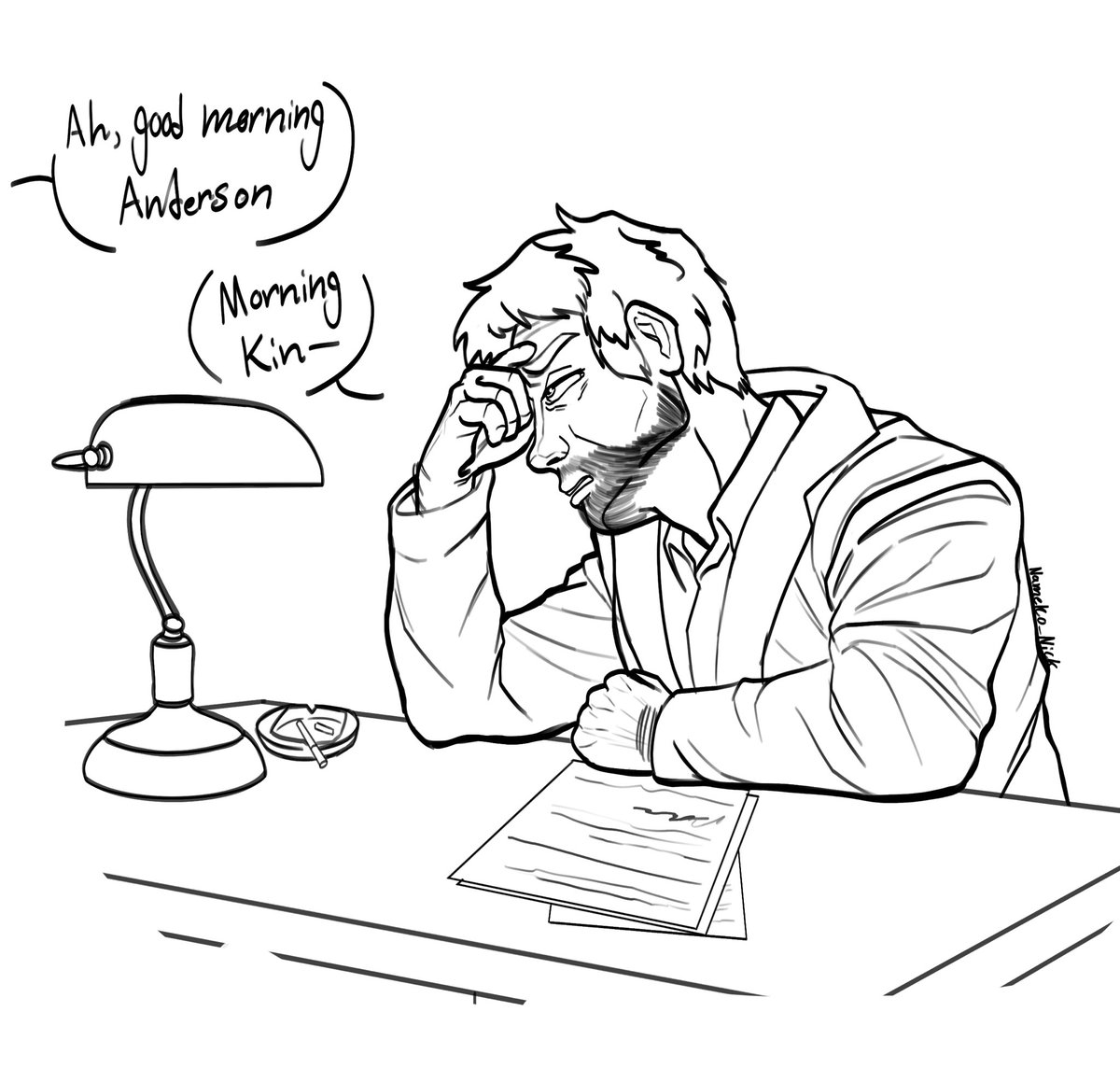 Nameko_Nick's tweet photo. Happy Early Easter, decided to draw Kind with bunny ears because @TricksterChabs inspired me to do so and…how was I to resist such a funny idea lol (also Anderson mention because I like to draw him) #allfather #ExeM #horrorbrew #horrorbrews #cotcp #cotcpanderson https://t.co/igOhzaHymJ