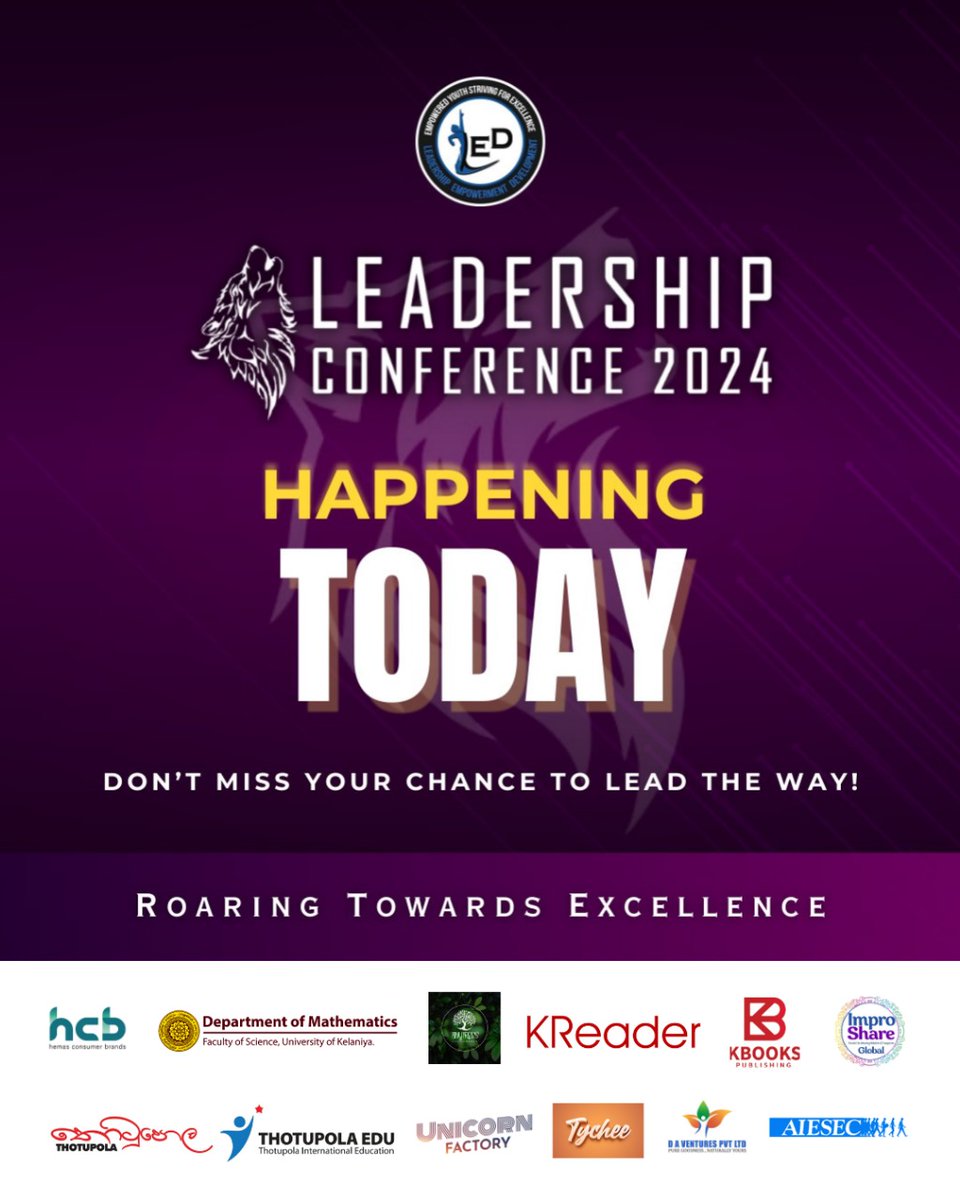 ledkln's tweet image. Happening Today 

The Leadership Conference 2024  starts today, offering a valuable opportunity to learn, grow, and connect with future leaders.  

 Time: 8:30 AM onwards  
 Venue: A7 406 Hall, Faculty of Science, University of Kelaniya

#HappeningToday
#LC2024_LEDKLN
#UOK