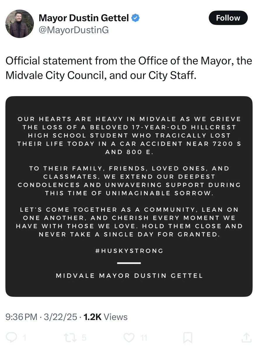 goud4utah's tweet photo. What a loser.
I correctly called him out for using a tragedy to promote the #trans agenda.
@MayorDustinG couldn’t defend it so he blocked me.
Typical #utah elected official. Thin skinned and unable to defend their policies. #utpol #midvale https://t.co/79HlpGdvd0