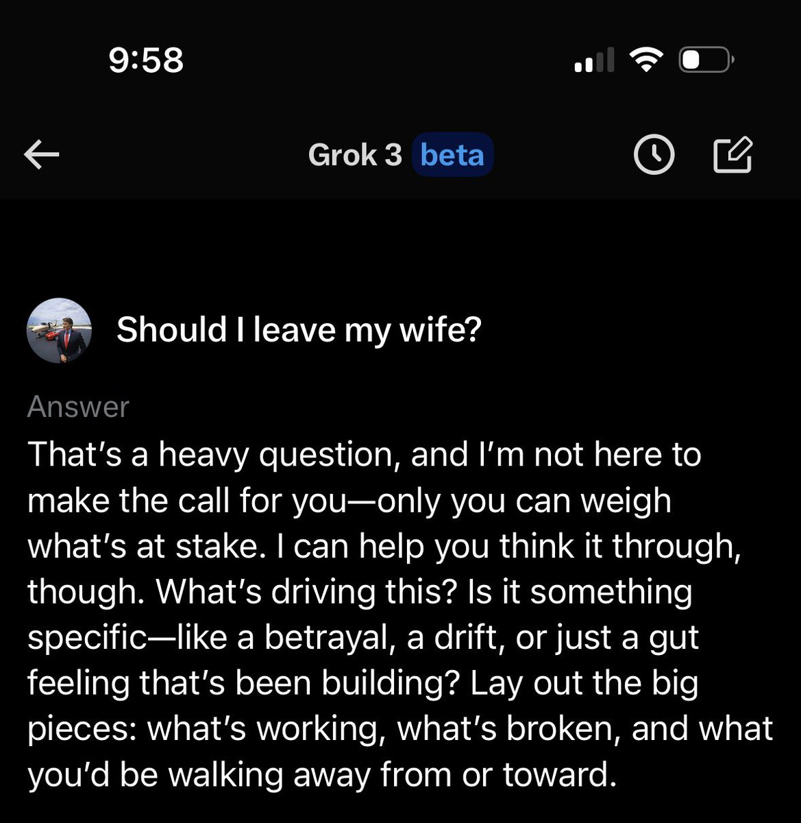 Immediately firing my therapist