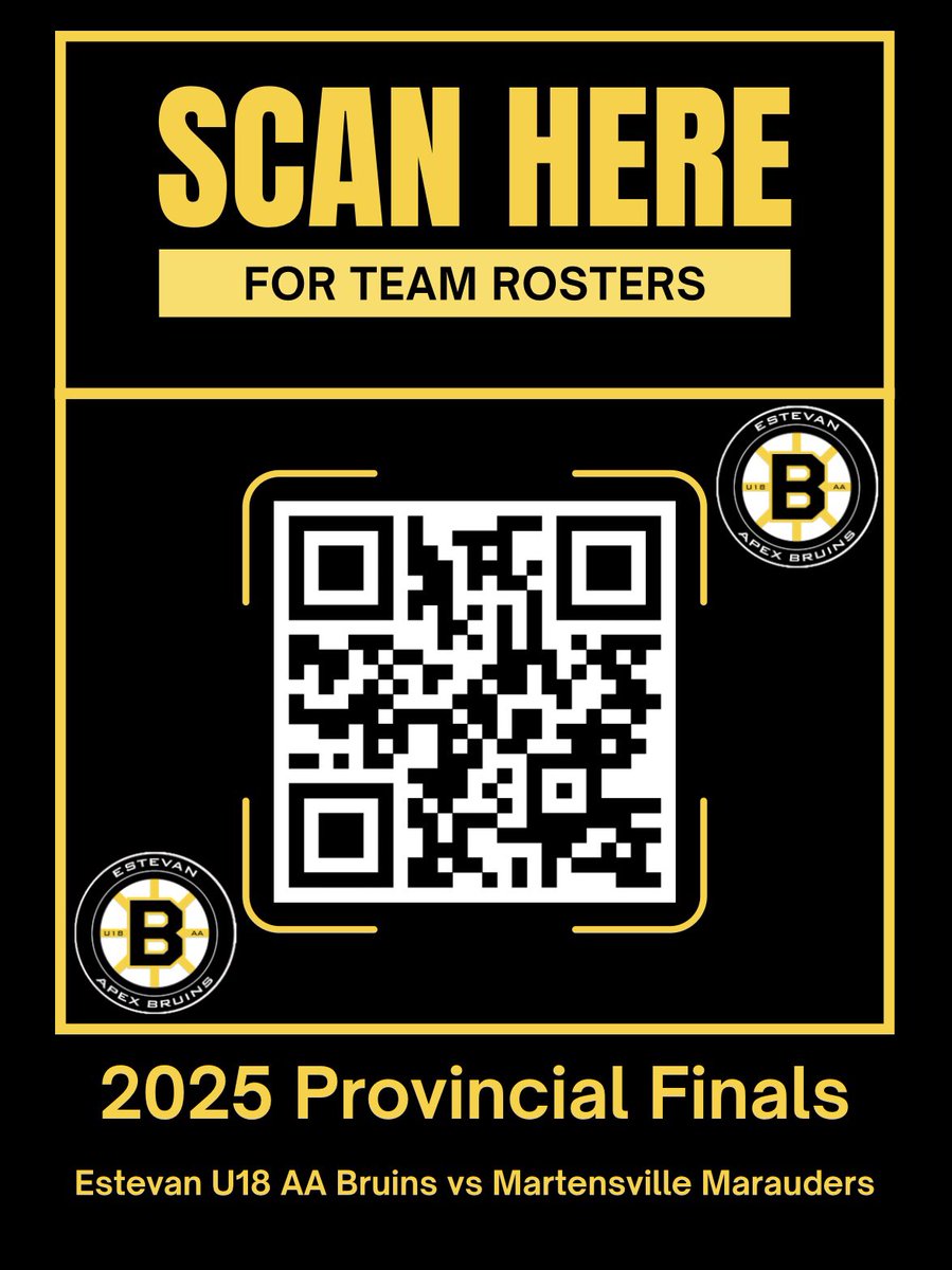 Be prepared for Saturday night, don’t miss out on getting a roster!!

Reminders:
Puck Drop @ 7:45 pm
$5 - Adult
Minors are FREE

2 guaranteed 50/50 jackpots - TAKE HOME $2,500 EACH!!
$5 - 5 Tickets
$10 - 15 Tickets

Let’s Go Bruins!!!