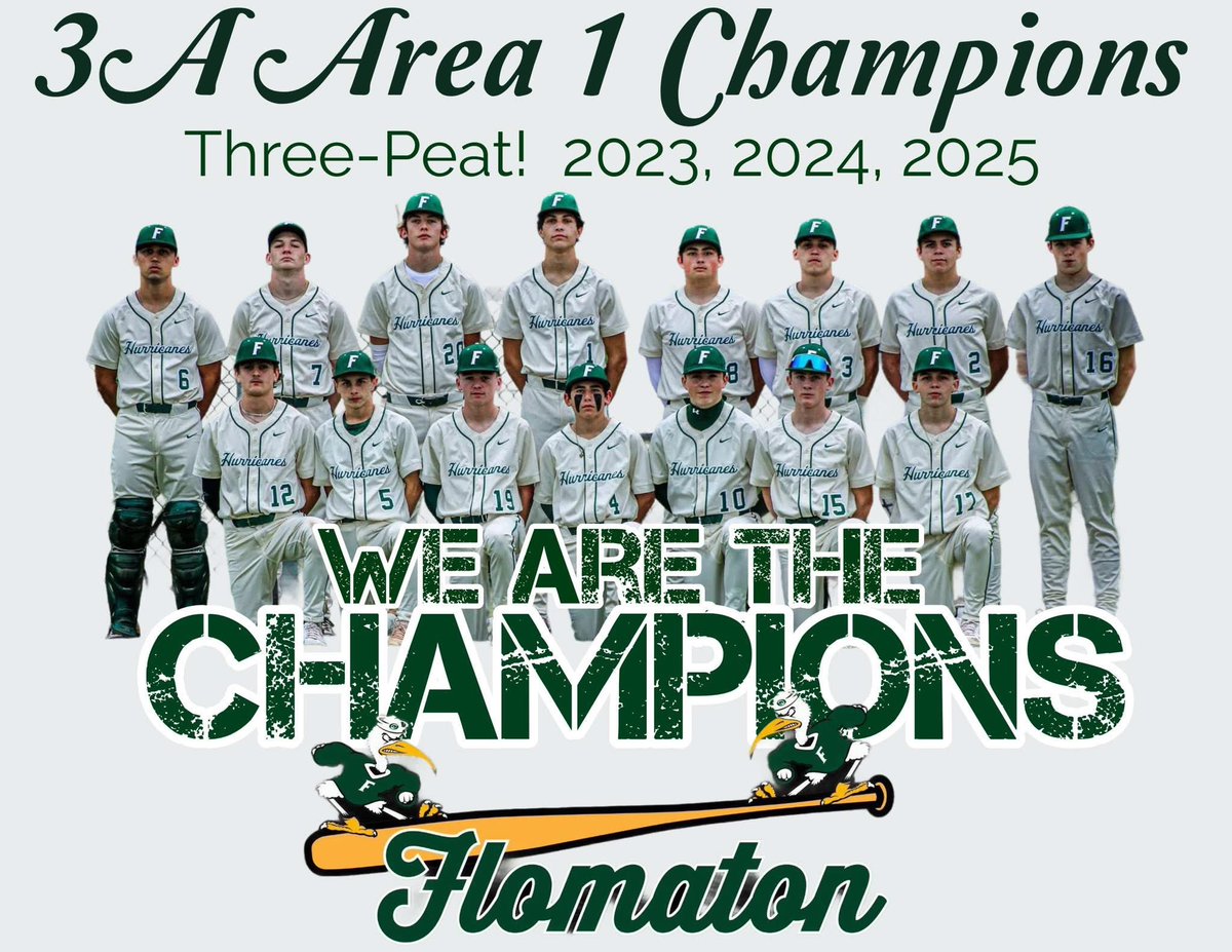 FlomatonBasebll's tweet image. 2025 Area Champions!