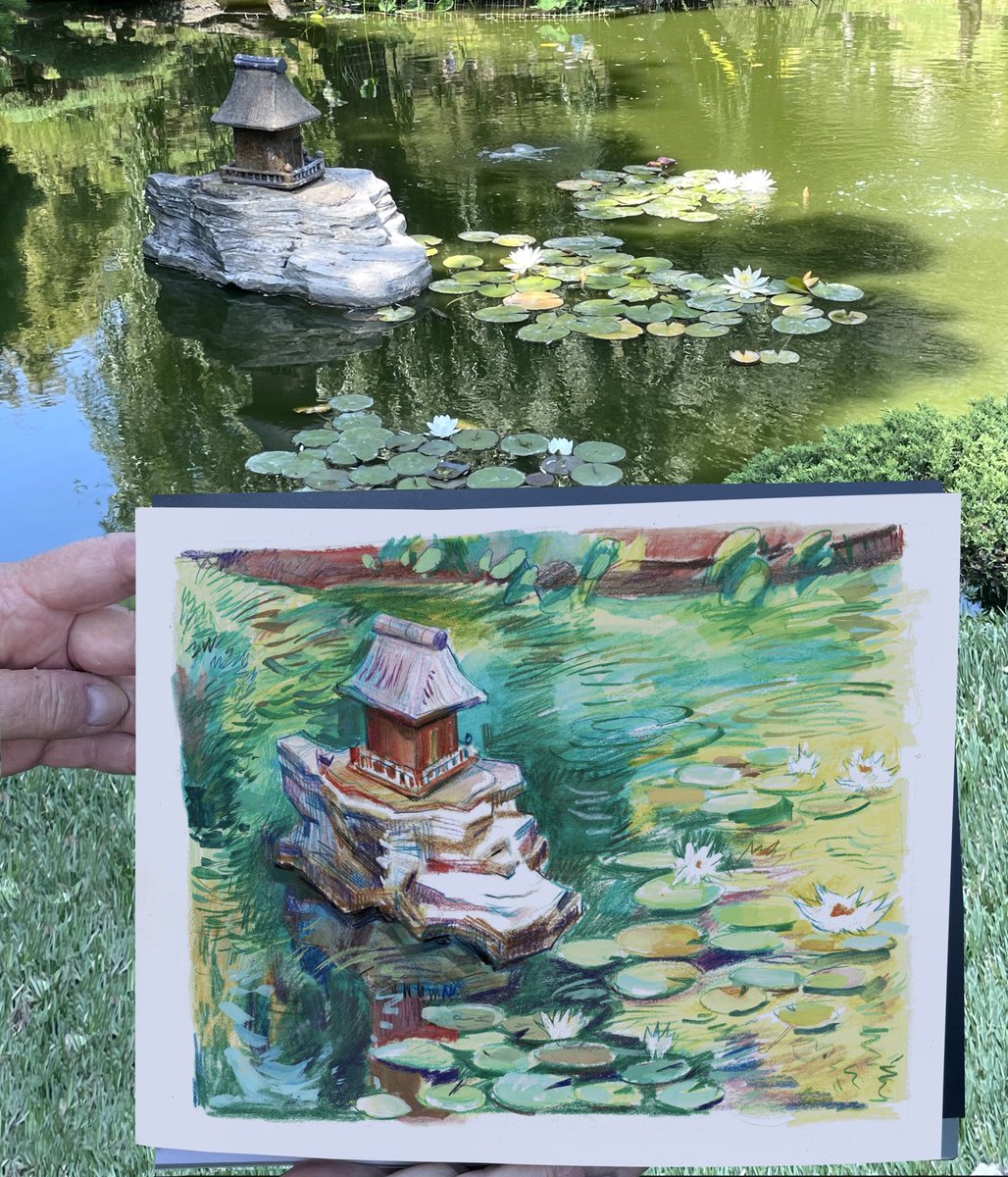 garygeraths's tweet image. Out at Huntington Gardens in sunny Southern California wandering around and sketckin’ with gouache and colored pencil in various sketchbooks. If you like what you see hit that “follow” button if you get the chance. More work and tutorials   on the way.