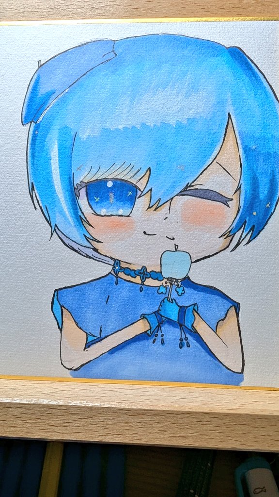Todoroki_oci01's tweet photo. コピック and ohuhuで描いたよ〜！
近日動画で公開予定…!?
その後告知があるかも✨

 #創作イラスト  #アナログイラスト https://t.co/vqYggUb2Ag