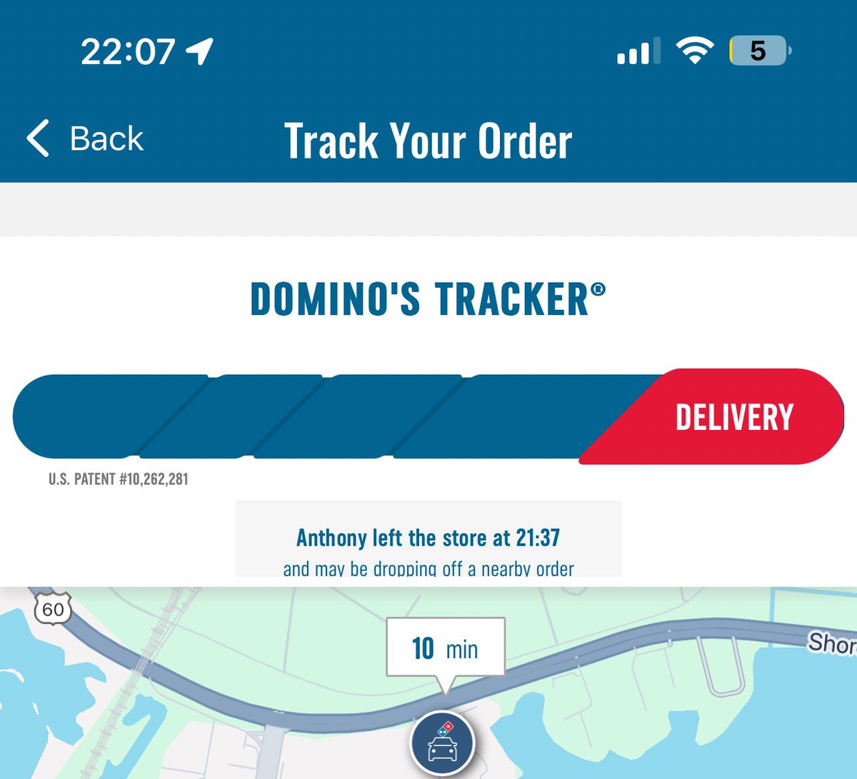 MoxinV's tweet image. Yo @dominos. I ordered this at 8pm. A brother is hungry.