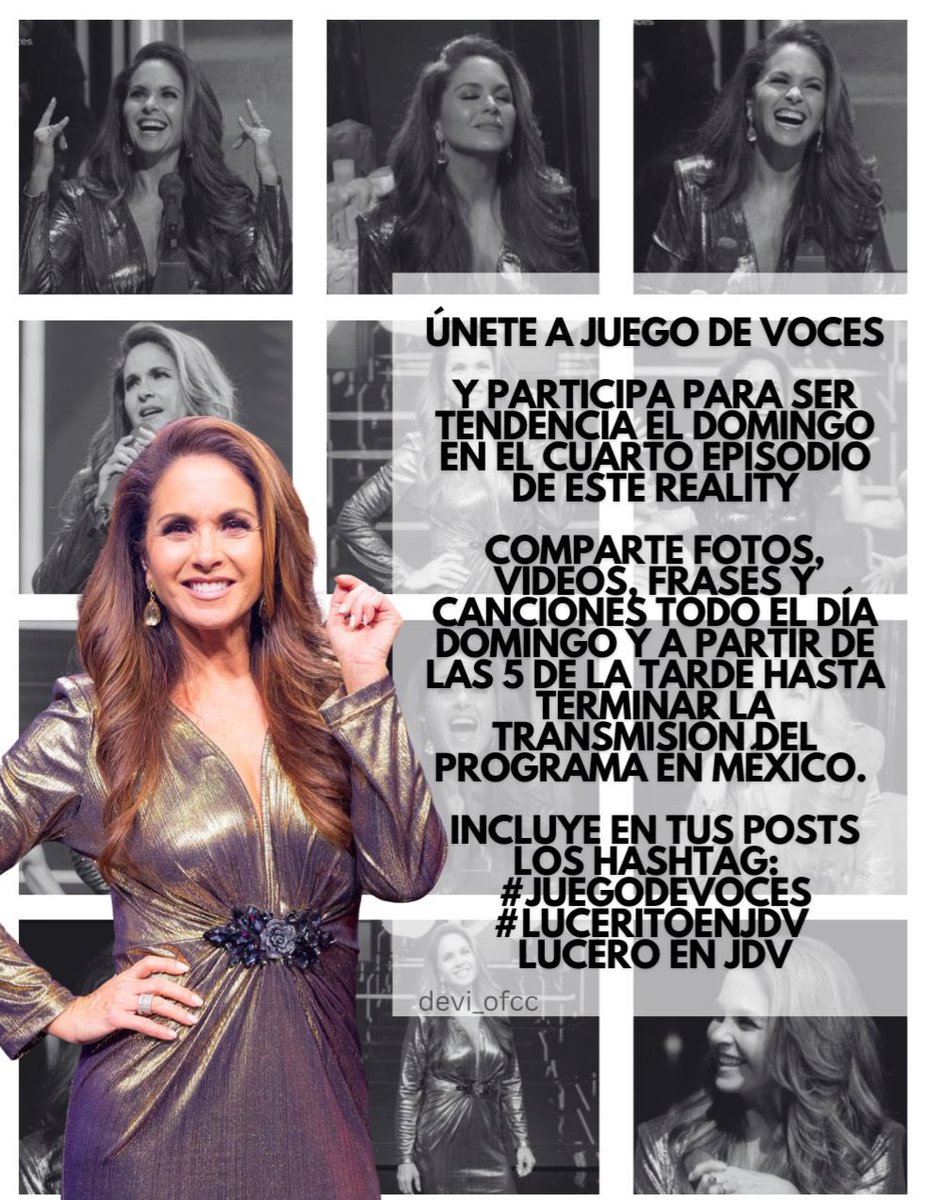 Únete a #JuegoDeVoces

Y participa para ser tendencia el domingo en su cuarto episodio de este reality

Comparte fotos, videos, frases y canciones todo el día domingo y a partir de las 5 de la tarde hasta terminar la transmisión del programa en México. 

Incluye en tus posteos