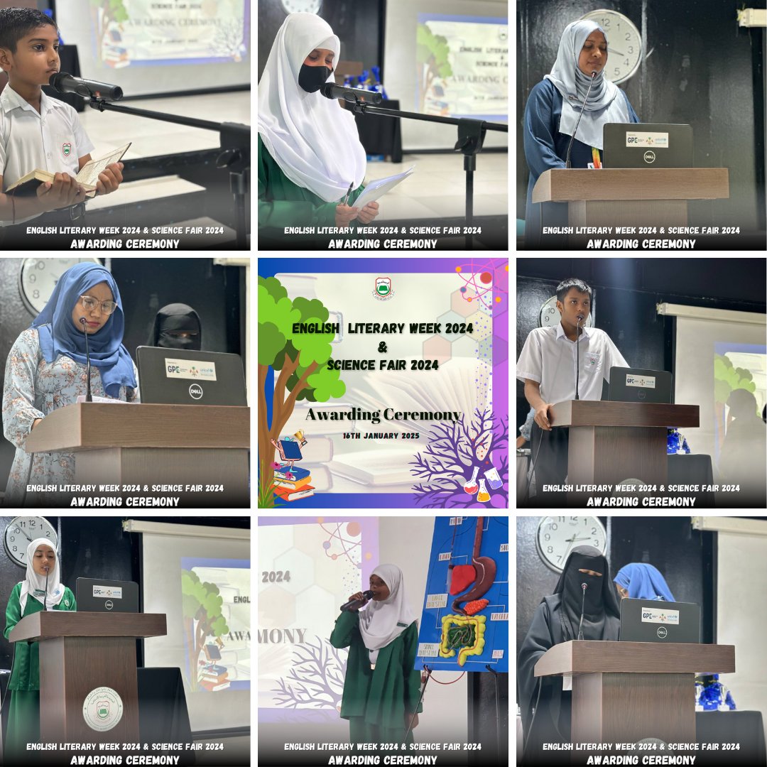 𝐄𝐧𝐠𝐥𝐢𝐬𝐡 𝐋𝐢𝐭𝐞𝐫𝐚𝐫𝐲 𝐖𝐞𝐞𝐤 𝟐𝟎𝟐𝟒 &amp; 𝐒𝐜𝐢𝐞𝐧𝐜𝐞 𝐟𝐚𝐢𝐫 𝟐𝟎𝟐𝟒 - Key stage 1&amp;2 Awarding Ceremony ~ 16th January 2025
<a href="/MoEdumv/">Ministry of Education</a> <a href="/ArabiyyaMudheer/">Principal Arabiyya School</a>