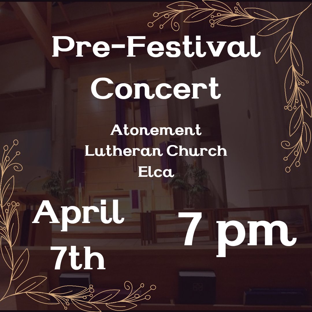 After a very successful Solo/ensemble recital, we hope to see you all at our Pre-Festival concert with our wonderful 5th and 6th grade Junior Raiders!!

Pre-Festival Concert
Atonement Lutheran Church Elca
April 7th
7 pm
