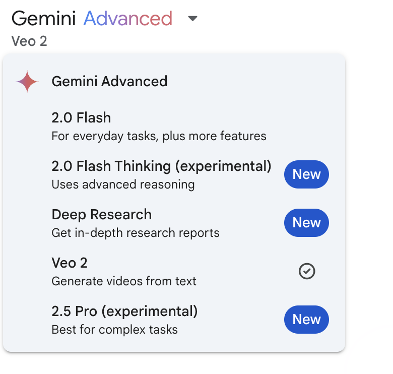 masahirochaen's tweet photo. 【🔥朗報】Google Geminiの高精度動画生成「Veo2」が搭載。

普通にChatGPT並みに機能豊富。Googleユーザーは追加課金なしで使えるのは強い。

・複数モデル
・画像生成
・ファイル、画像解析
・Deep Research
・Canvas
・チャットボット
・動画生成

と機能豊富すぎて、最近Gemini研修依頼が多い。