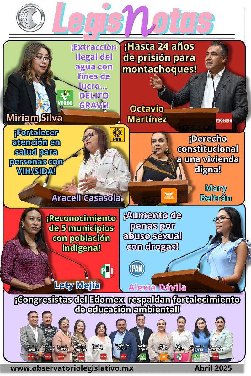 LegislativoMx_O's tweet photo. #ViernesDeLegisNotas
π¨ENTΓRATEπ¨
π’Lo que ππ ππππππ ππππππππ sobre tus diputados y diputadas locales del #Edomex.π²π½
.
.
.
Β‘Checa las notas completas aquΓ!β¬οΈ
https://t.co/GcfsLVRCc3
#BlogObservatorio https://t.co/AeGmiARf97