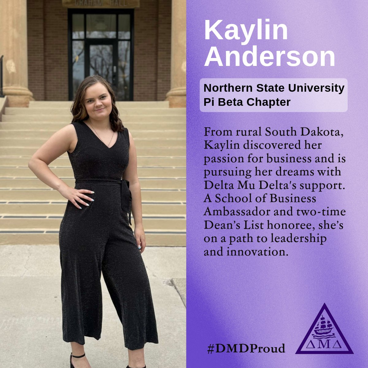 Delta Mu Delta (@deltamudelta) on Twitter photo π Meet Kaylin Anderson π From rural South Dakota, Kaylin found her passion for business after an inspiring economics class. A School of Business Ambassador & 2x Deanβs List honoree, sheβs pursuing her dreams with Delta Mu Deltaβs support.  
Get featured: forms.gle/UNteTduJvcbY9bβ¦ π Meet Kaylin Anderson π From rural South Dakota, Kaylin found her passion for business after an inspiring economics class. A School of Business Ambassador & 2x Deanβs List honoree, sheβs pursuing her dreams with Delta Mu Deltaβs support.  
Get featured: forms.gle/UNteTduJvcbY9bβ¦