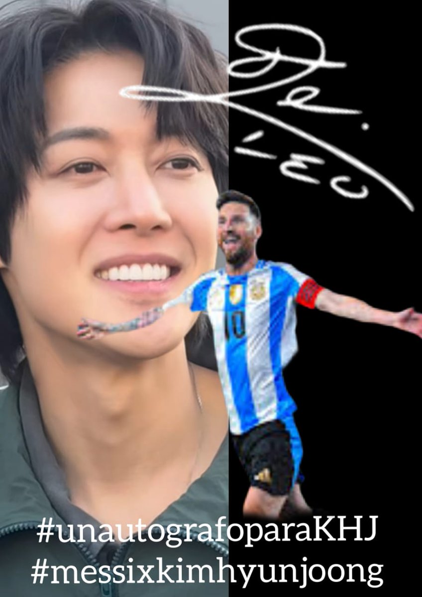 ana_garcia2728's tweet photo. Dos grandes uno de Corea 🇰🇷 @khj_heneciatwt y @leomessisite de Argentina 🇦🇷

#unautografoparakhj
#messixkimhyunjoong https://t.co/Z19WNwnFBE