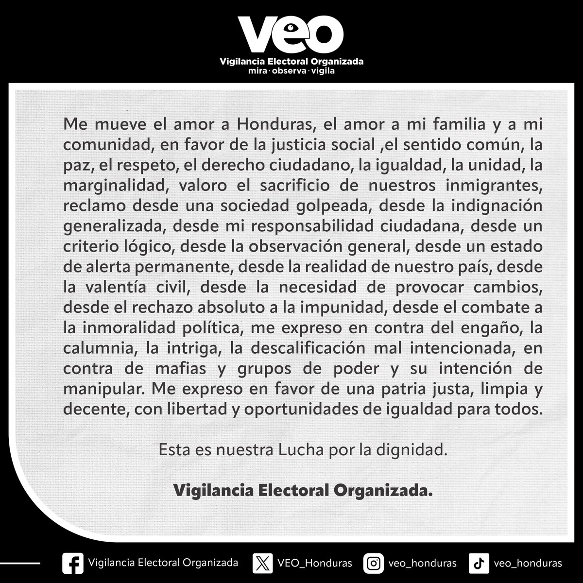 Es tiempo de ver, observar y vigilar los procesos pre electoral, electoral y post electoral. 
Abre bien los ojos