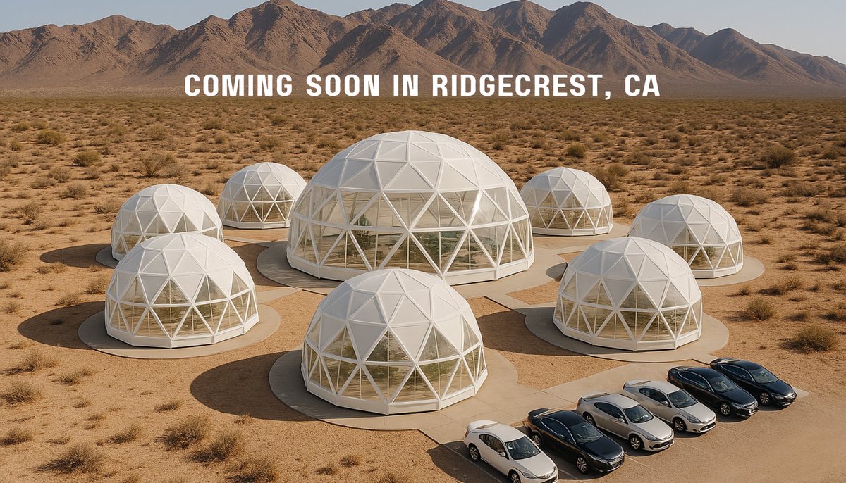 DomeCoinX's tweet photo. Building a future of resilience and sustainability in Ridgecrest, CA.
Geodesic domes. Community workshops. Earthquake readiness.
🌎 Rise strong. Live smart. Dream big.
https://t.co/RxBYDRp9dY 

#MassDomes #Ridgecrest #Sustainability #Innovation #ResilientLiving https://t.co/4SjBrRgAN6