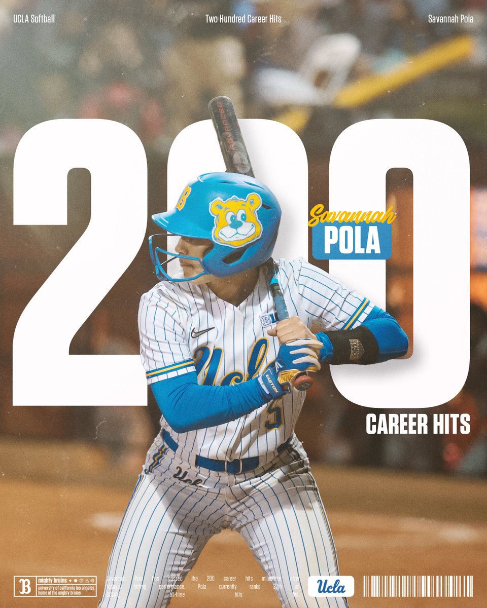 𝟐𝟎𝟎 𝐜𝐚𝐫𝐞𝐞𝐫 𝐡𝐢𝐭𝐬.

Congratulations to <a href="/savannahpola/">sav</a> on reaching a major career milestone! 👏

#GoBruins