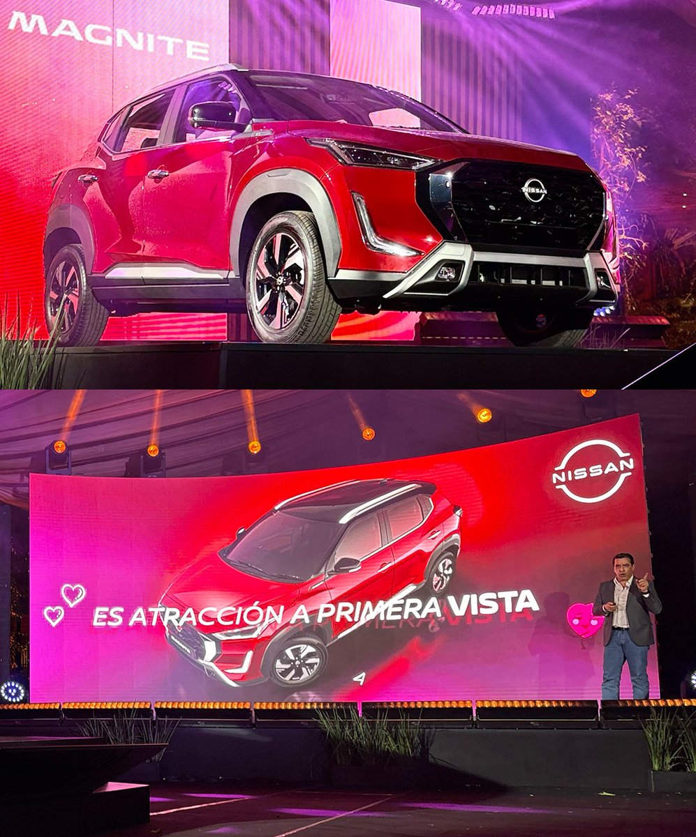 Nissan_mx's tweet photo. #NissanMAGNITE ¡llegó a México! Enamórate de su diseño magnético😍, conectividad inalámbrica🛜 y tecnología🔝. #PrincipiodeLaAtracción https://t.co/MQaMXdDGch