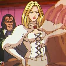 PinkiieMello's tweet photo. @semnomefds96 @liz_flop @Arthiesu Emma no baile de Genosha em X-men 97 que foi lançado em 2024. https://t.co/p9KQbBOjFR