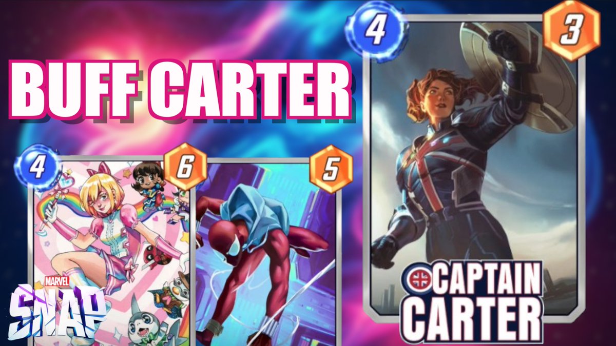 GreenerGaming's tweet photo. THIS DECK STEALS GAMES!| BUFF CARTER| Marvel Snap https://t.co/4u2JEkxnm4 via @YouTube
#marvelsnap #marvel #MarvelStudios #captaincarter #gwenpool #scarletspider #gamign #gamingvideos #GamingCommunity #GamingContent #games #fun https://t.co/wj81Ekv7N8