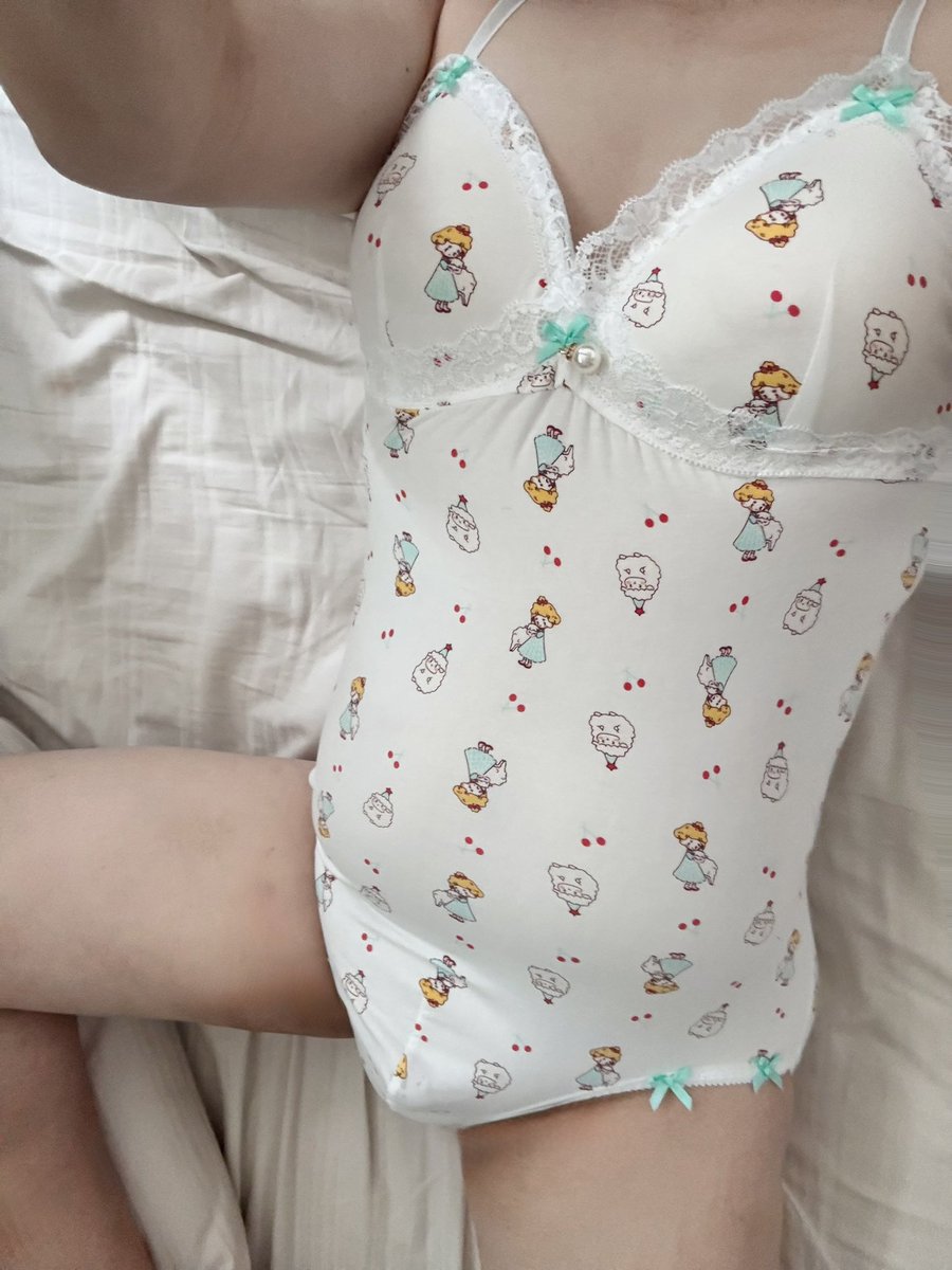 Wearing a cute lingerie created with space for my d below really hits different~ feeling so comfy,cute and sexy