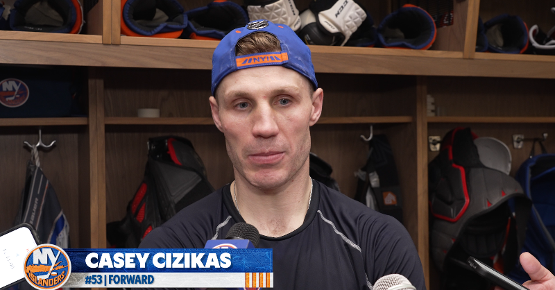 NYIslanders's tweet photo. Hear from the #Isles after tonight's win ⬇️