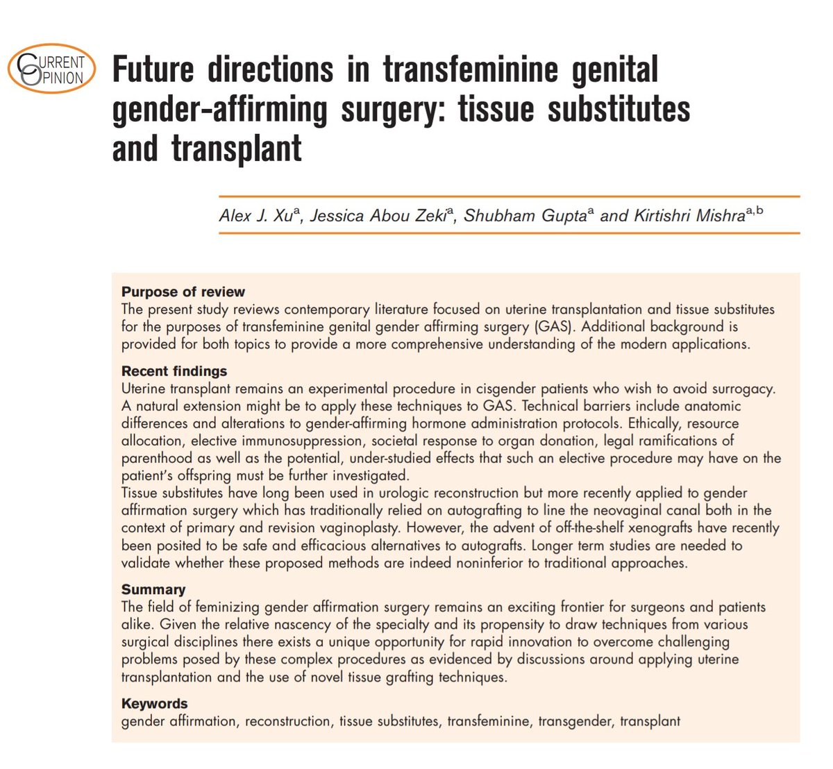 Kirtishri Mishra (@kirtishrim) on Twitter photo The use of tissue substitutes in gender affirming surgery has vastly expanded the opportunities for patients to undergo bottom surgery despite limitation in hair removal resources, limited genital tissue, and for revision surgery. 🥼✂️🔬<a href="/CaseUrology/">University Hospitals Urology Institute</a> <a href="/metrohealthCLE/">MetroHealth</a> <a href="/SocietyGURS/">GURS</a> The use of tissue substitutes in gender affirming surgery has vastly expanded the opportunities for patients to undergo bottom surgery despite limitation in hair removal resources, limited genital tissue, and for revision surgery. 🥼✂️🔬<a href="/CaseUrology/">University Hospitals Urology Institute</a> <a href="/metrohealthCLE/">MetroHealth</a> <a href="/SocietyGURS/">GURS</a>